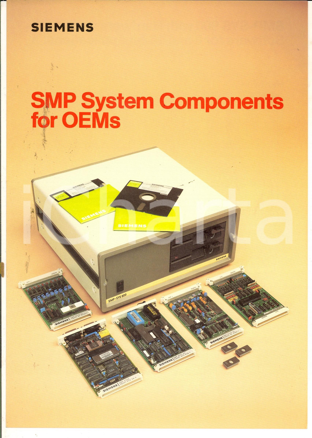 Materiale pubblicitario d’epoca 1980 ca SIEMENS SMP System Components for OEMs Brochure ILLUSTRATED 1