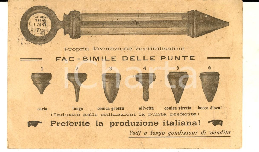 Cartolina originale da collezione 1920 MILANO Vetraria BREMOND & C. Cartolina pubblicitaria iILLUSTRATA punte 1