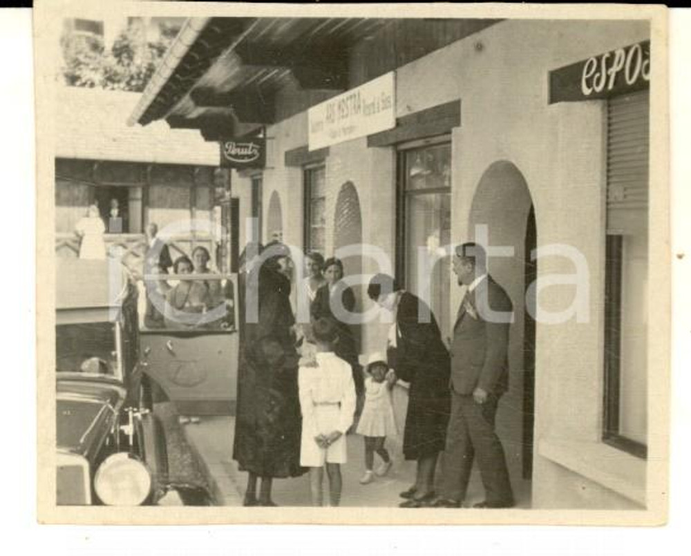Fotografia d epoca originale 1932 SIUSI ALLO SCILIAR Arrivo di Anna d ORLEANS Duchessa d AOSTA Foto 7x6 cm 1
