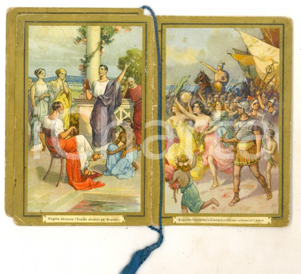 Oggetto da collezione cartaceo 1936 MILANO F.LLI CELLA Profumieri  Calendarietto tascabile illustrato AUGUSTO 1