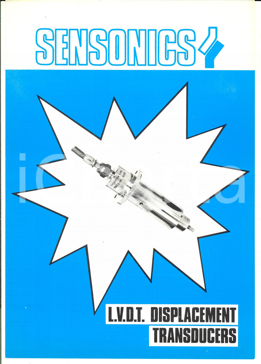 Materiale pubblicitario d’epoca 1980 ca TORINO Ditta Franco LUCHSINGER  SENSONICS Transducers Pieghevole 1