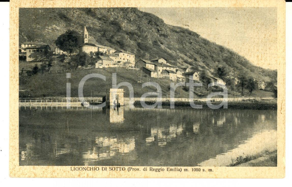 Cartolina originale da collezione 1930 ca LIGONCHIO DI SOTTO RE Veduta panoramica Cartolina postale FP NV 1