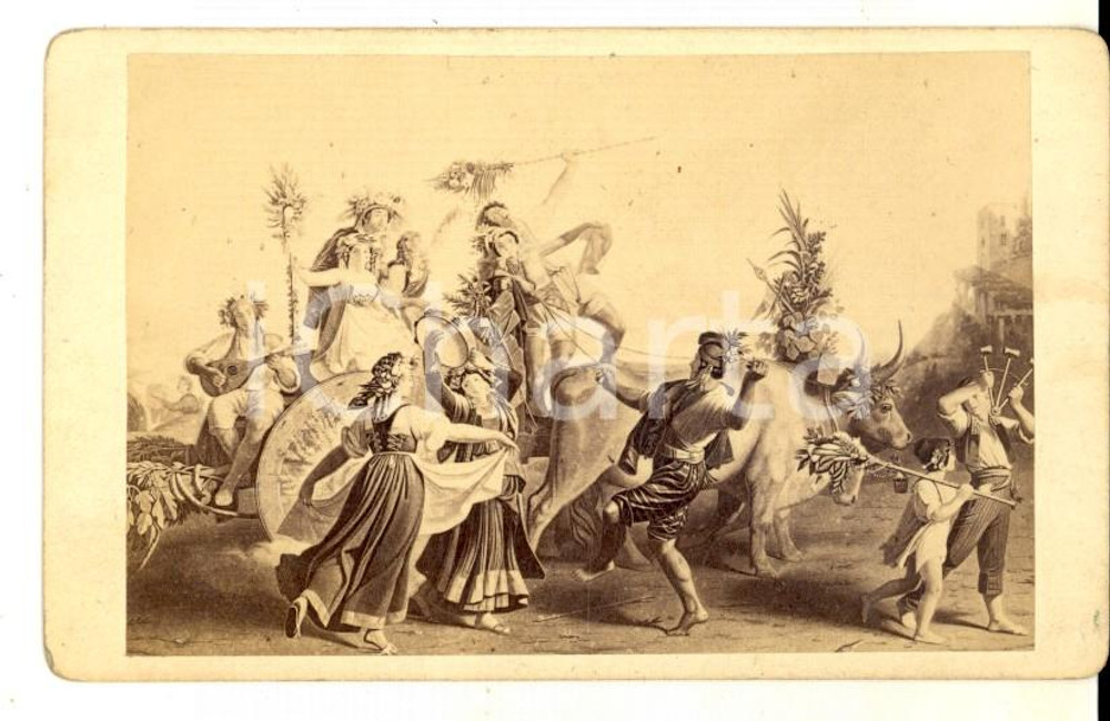 Fotografia d epoca originale 1870 ca Leopold ROBERT Das Fest der Madonna de l arc Foto d arte BERLIN CDV 1