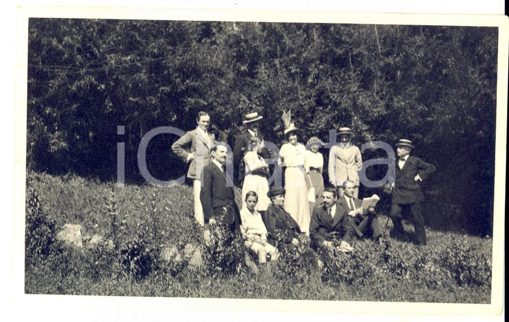 Fotografia d epoca originale 1920 ca SAN PELLEGRINO TERME Famiglie BIAGGI e SELVATICO Foto 14x10 cm 1