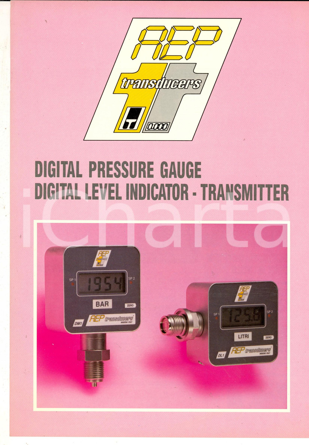 1980 ca MODENA Ditta AEP TRANSDUCERS Digital pressure gauge *Pubblicitario