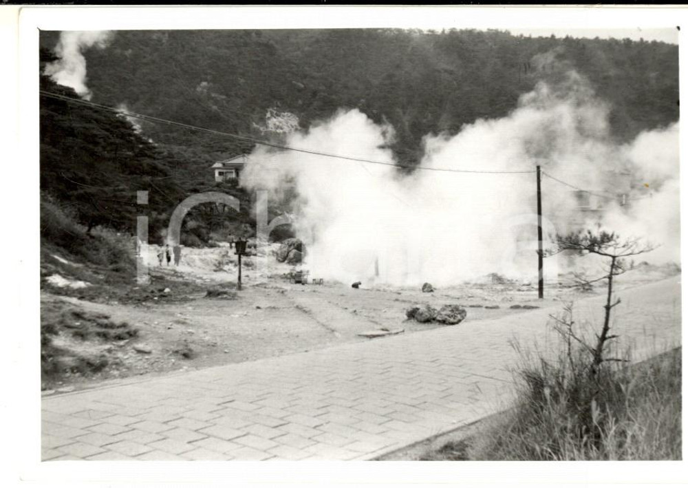 1958 KYUSHU (JAPAN) Sorgenti termali spontanee *Fotografia VINTAGE 12x8 cm
