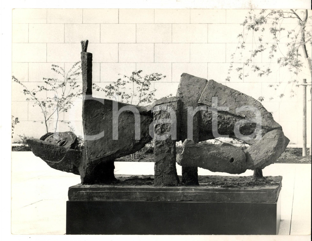 Fotografia d epoca originale 1970 ca MILANO ARTE Marino MARINI Il grande grido Foto scultura 24x18 cm 1