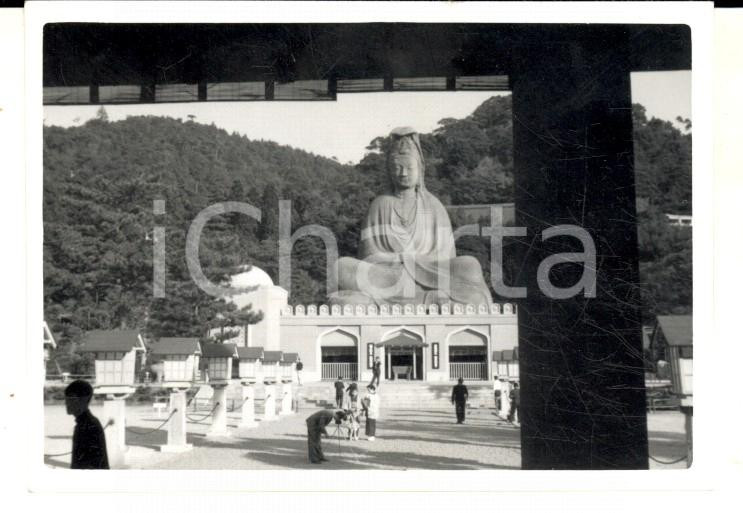 Fotografia d epoca originale 1958 KYOTO JAPAN Statua della divinità n KANON Misericordia Foto 12x8 cm 1