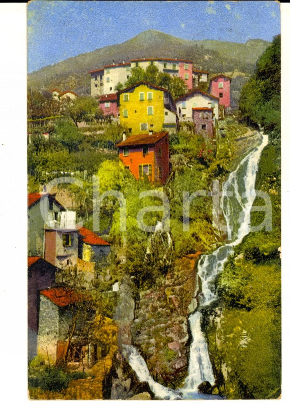 Cartolina originale da collezione 1916 NESSO CO Panorama dell abitato sul Lago di Como Cartolina FP VG 1