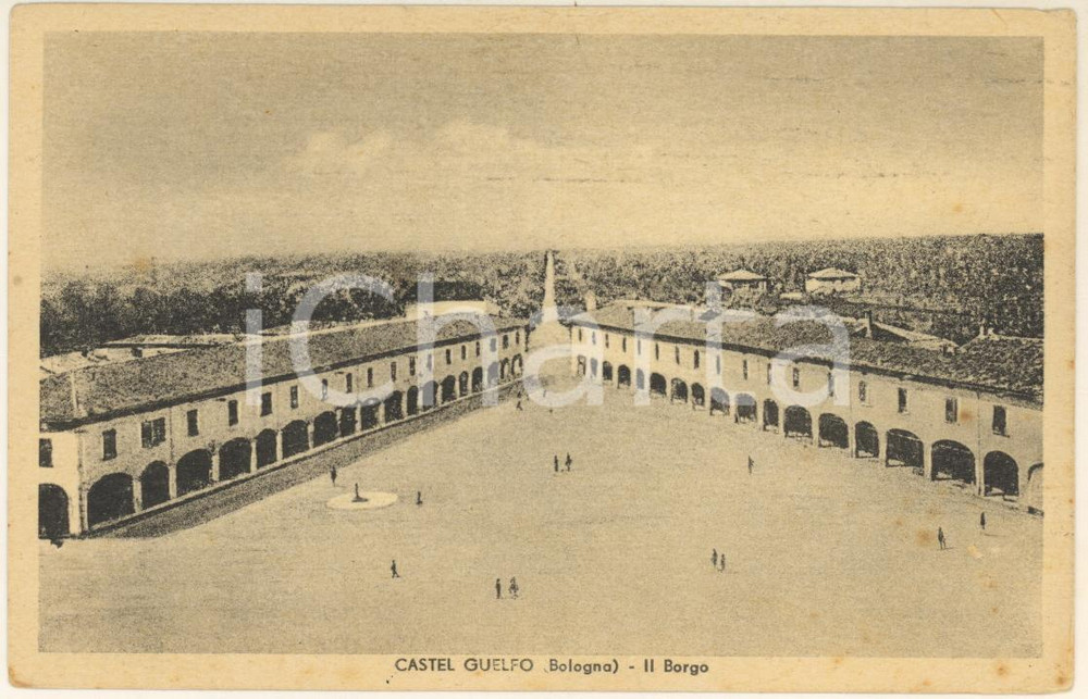 Cartolina originale da collezione 1930 ca CASTEL GUELFO / BOLOGNA Il Borgo Cartolina postale FP NV 1