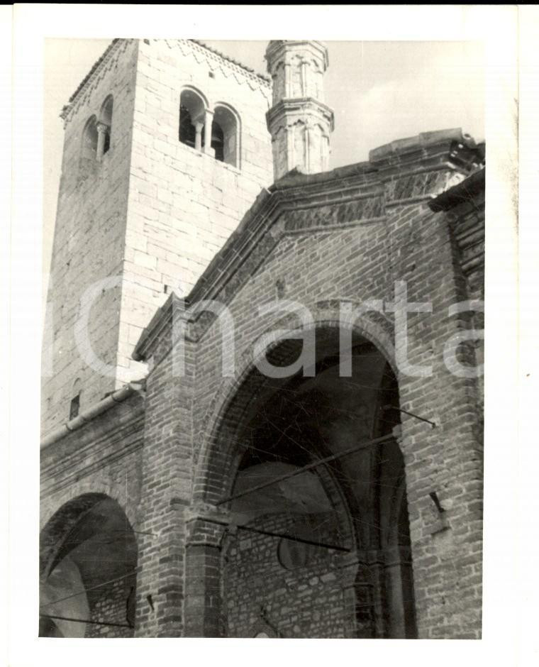 Fotografia d epoca originale 1964 CASTELL ARQUATO Veduta della Collegiata Fotografia VINTAGE 9x12 cm 1