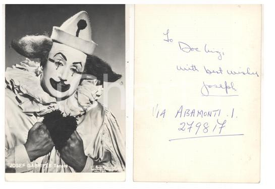 Autografo originale 1971 I PAGLIACCI Ritratto del tenore Joseph GABRIELS Foto seriale con AUTOGRAFO 1