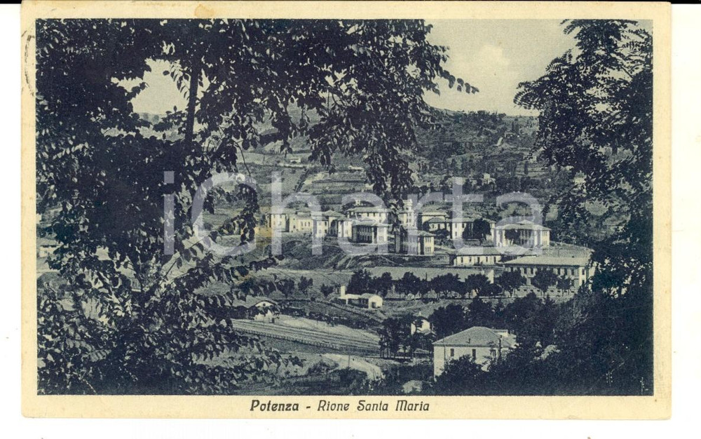 Cartolina originale da collezione 1936 POTENZA Veduta del Rione SANTA MARIA Cartolina postale FP VG 1