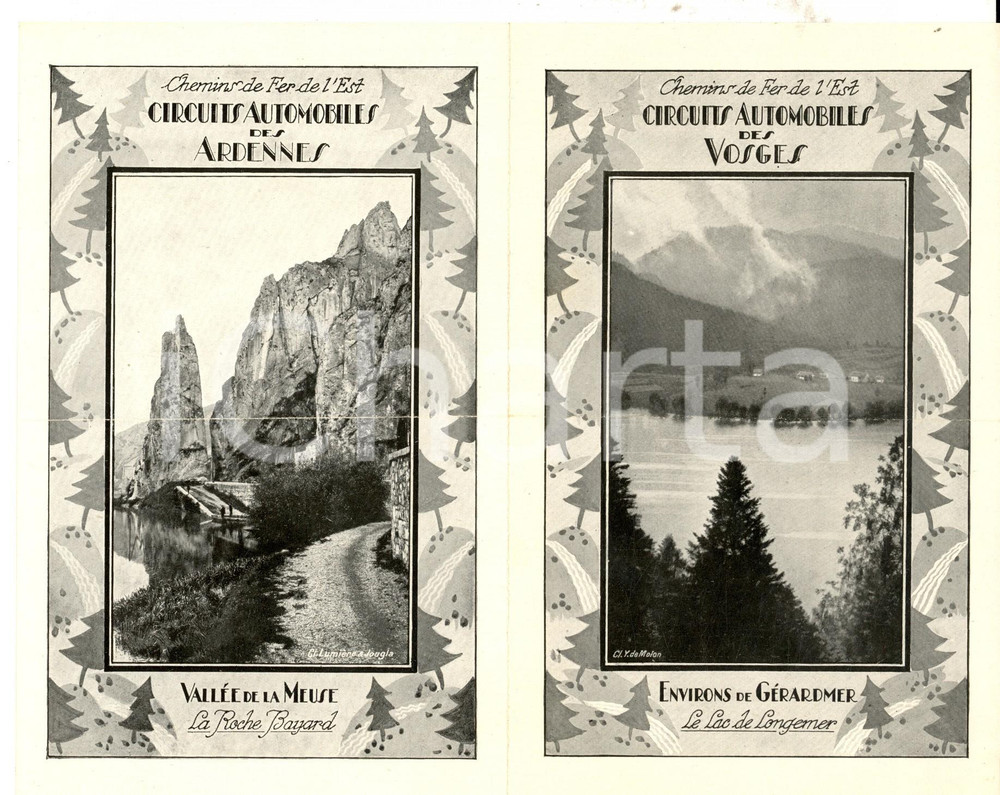 Materiale pubblicitario d’epoca 1910 ca FRANCE Chemins de fer de l Est  ARDENNE et VOSGES Brochure 1