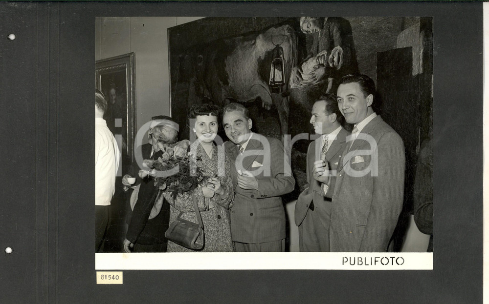 Fotografia d epoca originale 1950 MILANO TEATRO ALLA SCALA Ricevimento dopo la tournÃ©e di Londra Fotografia 1