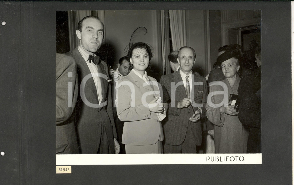 Fotografia d epoca originale 1950 MILANO TEATRO ALLA SCALA Il ricevimento dopo la tournée di Londra  Foto 1