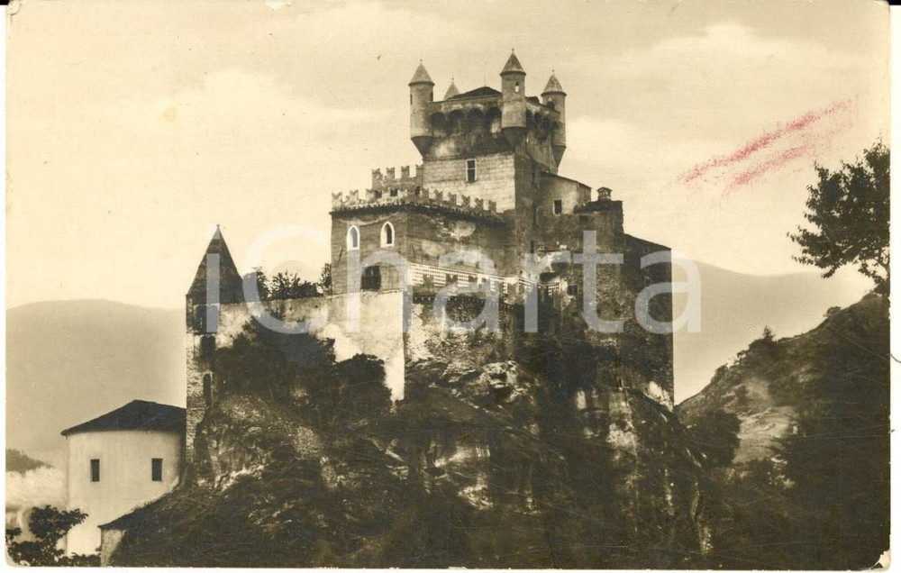 Cartolina originale da collezione 1920 ca SAINTPIERRE / VAL D AOSTA Castello Cartolina ed. COMETTO FP NV 1