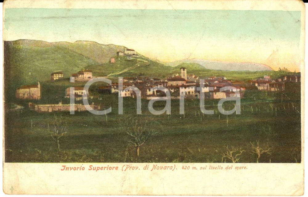 Cartolina originale da collezione 1900 ca INVORIO SUPERIORE NO Veduta panoramica  Cartolina FP NV 1