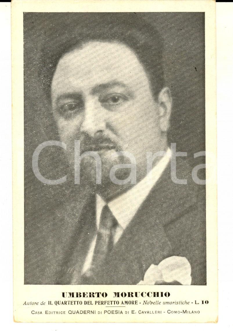 Cartolina originale da collezione 1935 ca MILANO Ritratto di Umberto MORUCCHIO Cartolina VINTAGE FP NV 1