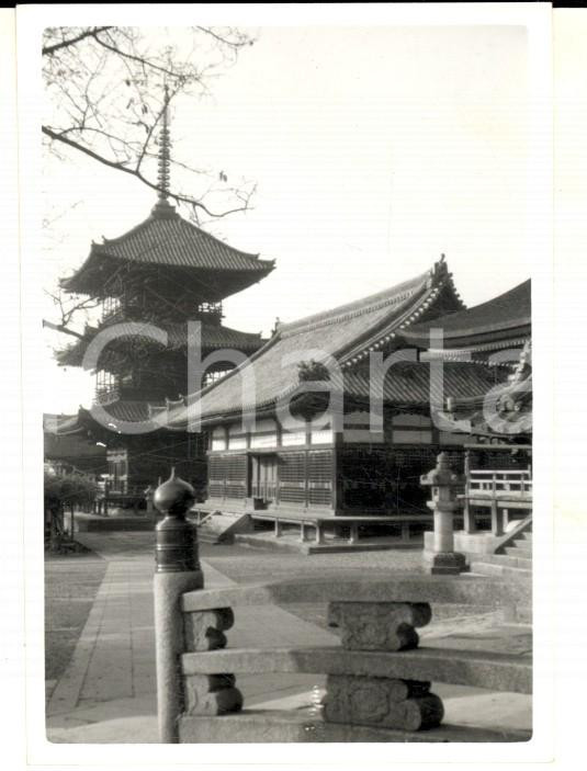Fotografia d epoca originale 1958 KYOTO JAPAN Pagoda ed edifici del tempio buddista di KIYOMIZU Foto 7x9 1