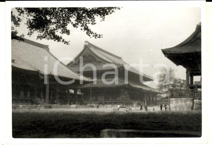 Fotografia d epoca originale 1958 KYOTO JAPAN Veduta parziale del tempio HIGASHI HONGANJI Foto 9x7 cm 1