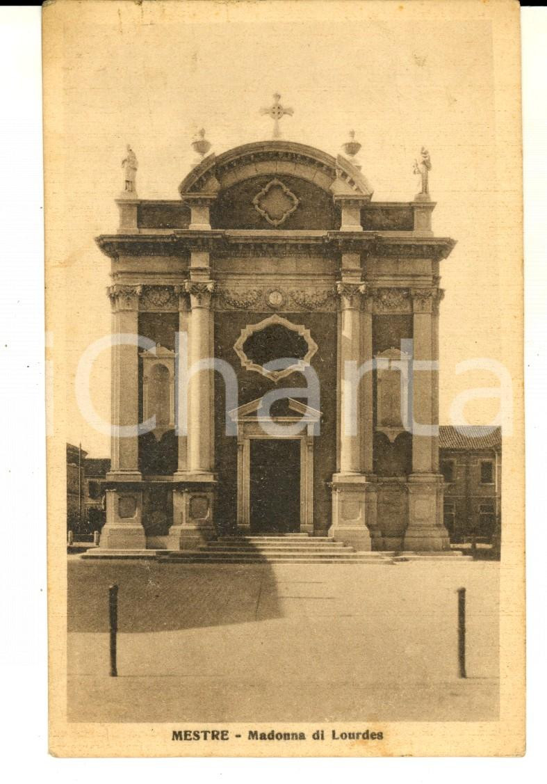 Cartolina originale da collezione 1930 ca MESTRE VE Chiesa della Madonna di Lourdes Cartolina VINTAGE FP 1