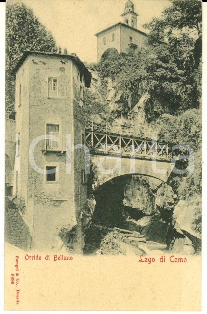Cartolina originale da collezione 1900 ca BELLANO LC Veduta dell Orrido Cartolina postale FP NV 1