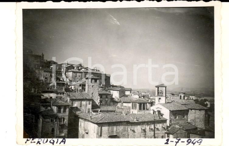 Fotografia d epoca originale 1949 PERUGIA Veduta della città dai tetti  Foto VINTAGE ARTISTICA 9x7 cm 1