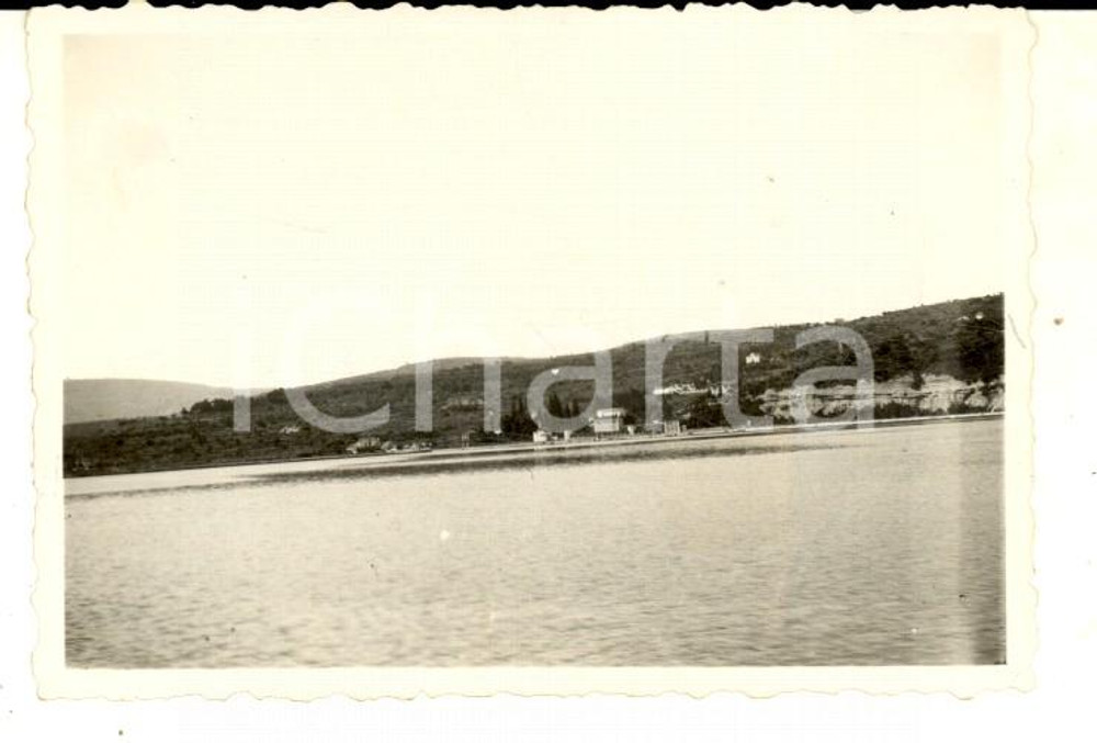 Fotografia d epoca originale 1950 ca CAPODISTRIA / KOPER Veduta panoramica dal mare Foto VINTAGE 9x6 cm 1