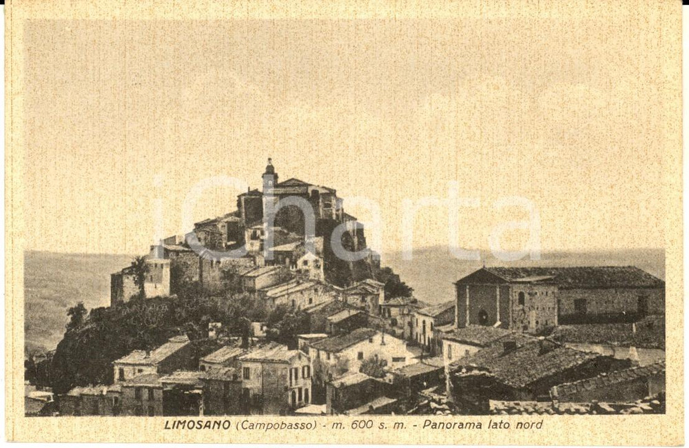 Cartolina originale da collezione 1941 LIMOSANO CB Panorama dal lato nord Cartolina postale FP NV 1