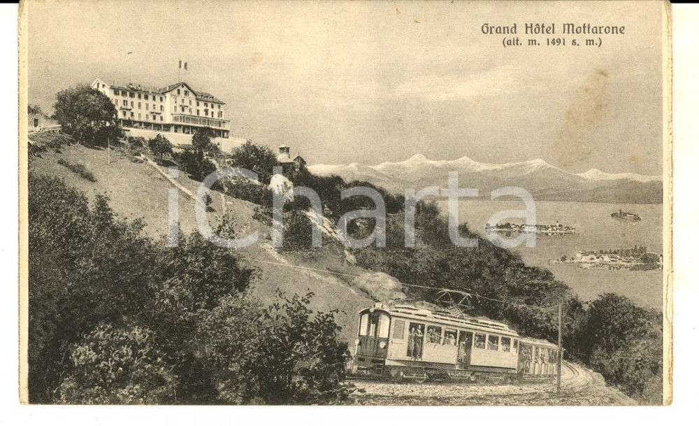 Cartolina originale da collezione 1915 ca STRESA VB Veduta del Grand Hotel MOTTARONE Cartolina postale FP NV 1