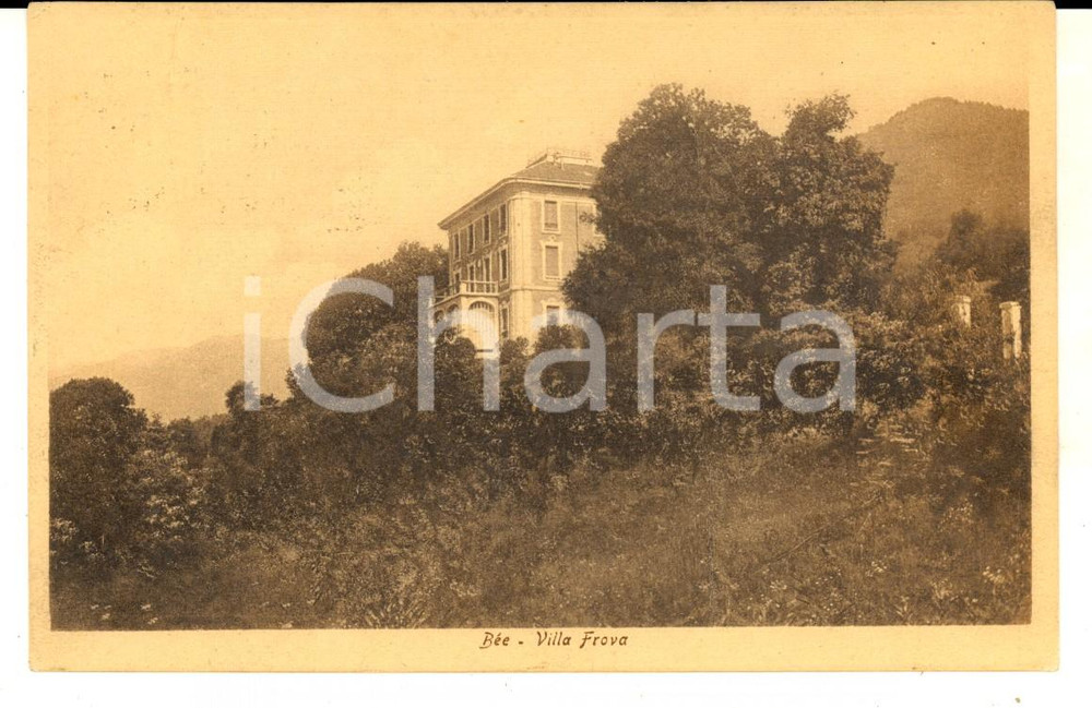 Cartolina originale da collezione 1921 BEE VB Veduta di VILLA FROVA Cartolina postale FP VG 1