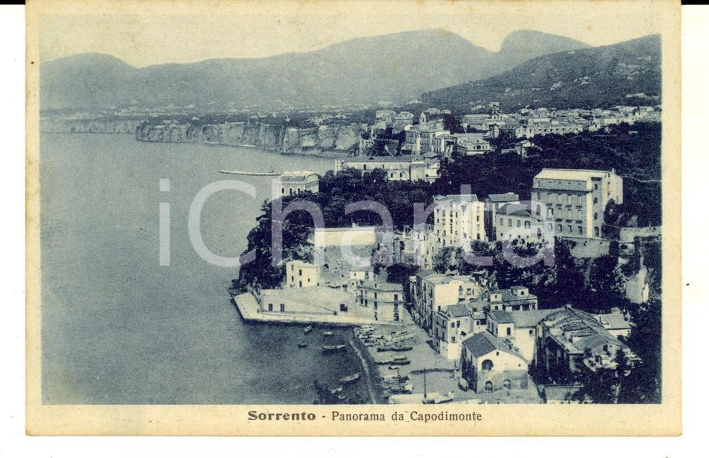 Cartolina originale da collezione 1929 SORRENTO NA Panorama da Capodimonte Cartolina postale FP VG 1