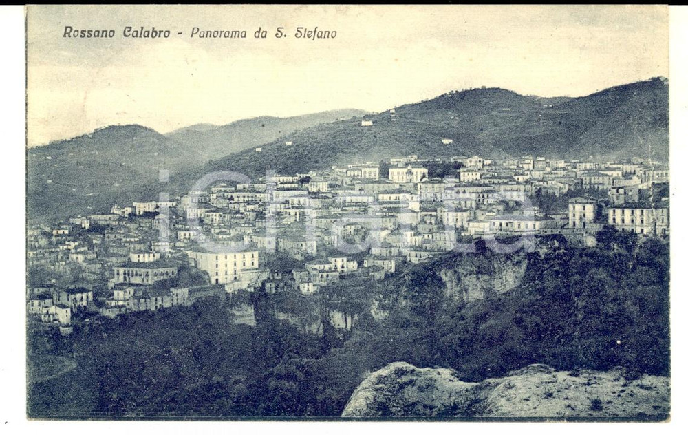 Cartolina originale da collezione 1928 ROSSANO CALABRO CS Panorama da S. STEFANO Cartolina postale FP VG 1