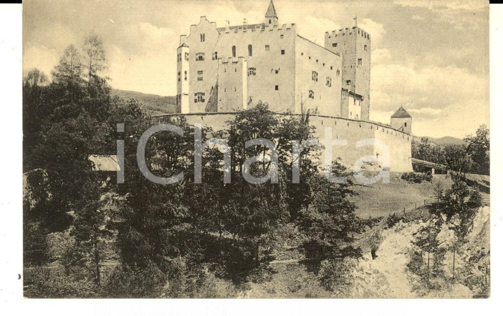 Cartolina originale da collezione 1915 ca BRUNICO BZ Panorama con il Castello Cartolina postale FP NV 1