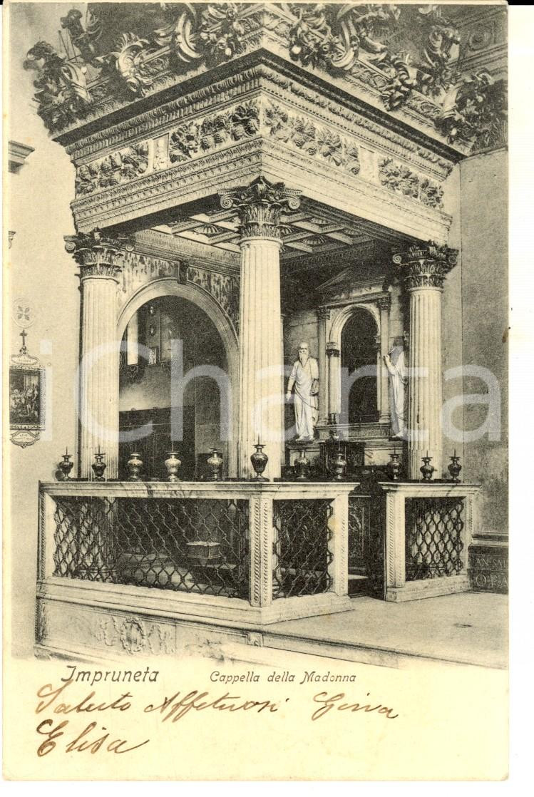 Cartolina originale da collezione 1906 IMPRUNETA FI Cappella della Madonna Cartolina postale VINTAGE FP VG 1