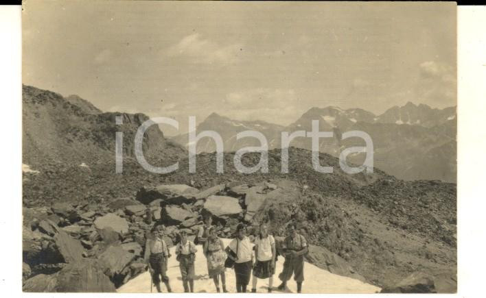 Fotografia d epoca originale 1928 PASSO VENTINA SO Escursionisti verso CHIAREGGIO Foto VINTAGE 8x6 1
