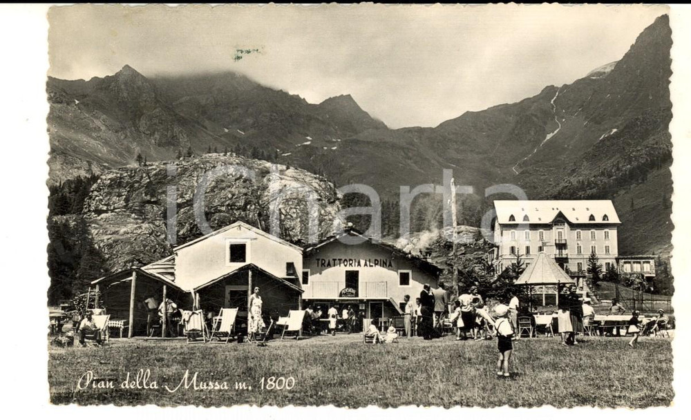 Cartolina originale da collezione 1951 PIAN DELLA MUSSA Veduta con Trattoria Alpina Cartolina FP VG 1