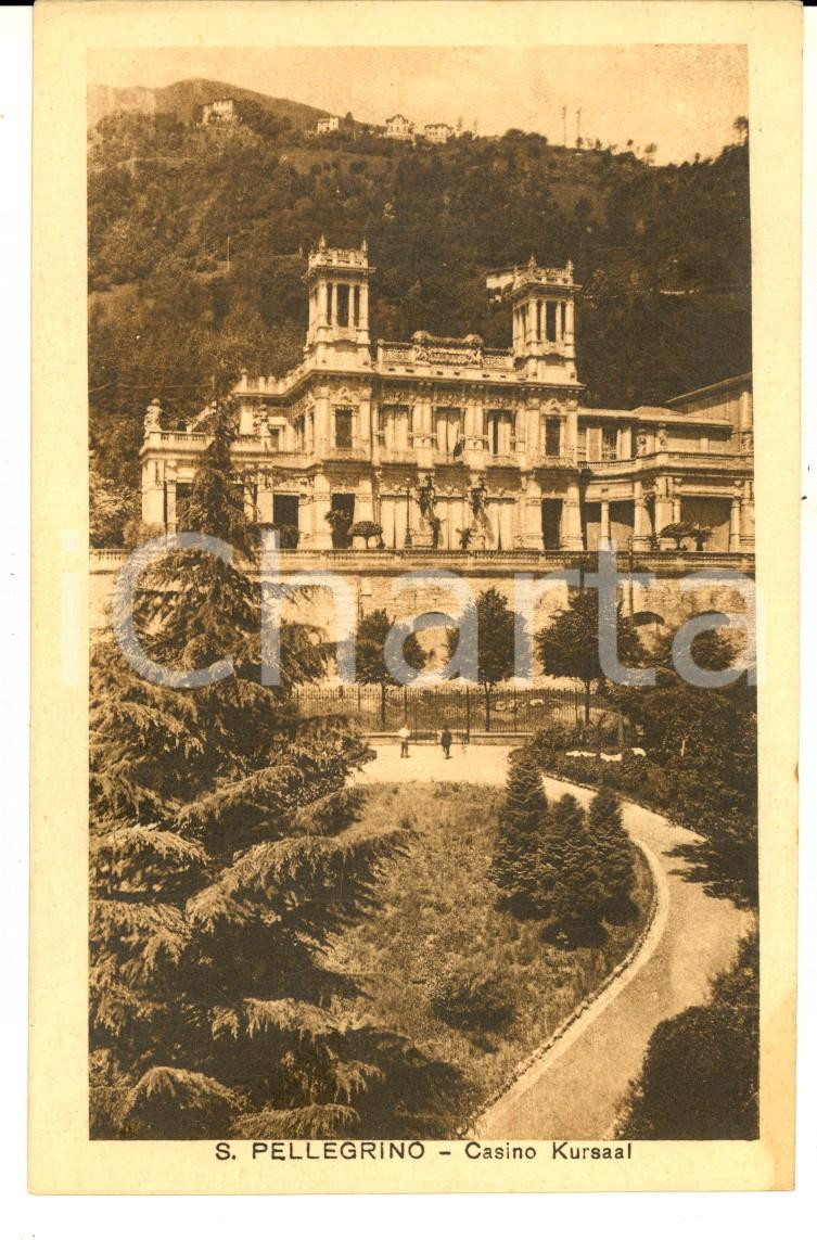 Cartolina originale da collezione 1915 ca SAN PELLEGRINO TERME Panorama con il CASINO KURSAAL Cartolina FP NV 1