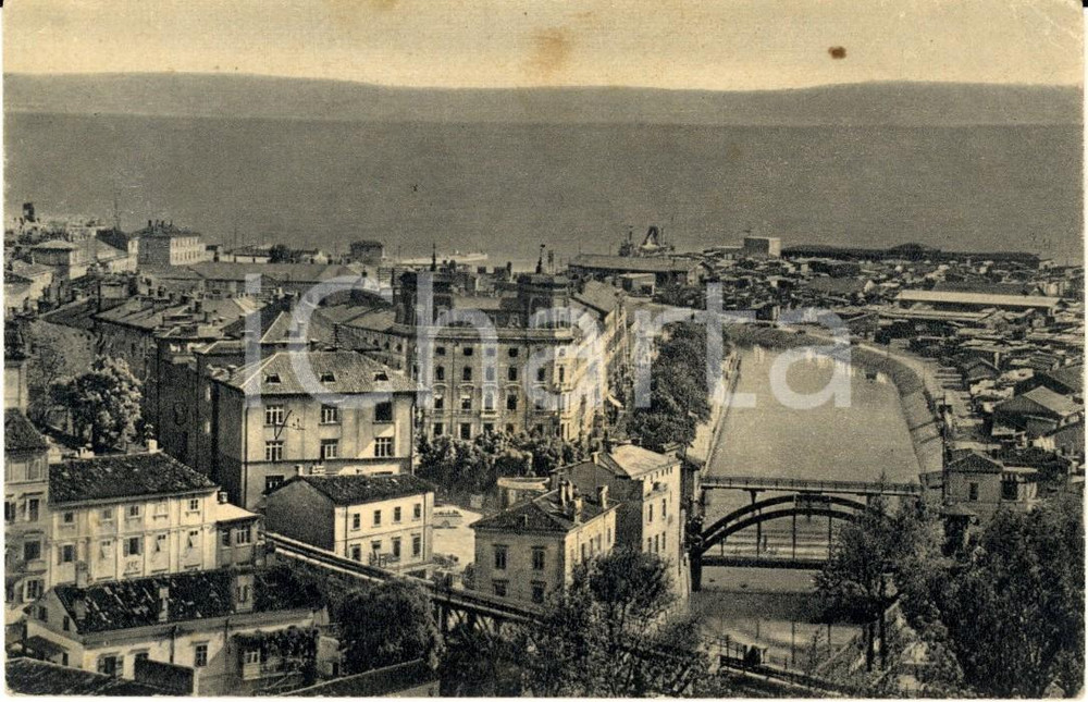 Cartolina originale da collezione 1941 FIUME Confine Italojugoslavo sul FIUME ENEO Cartolina postale FP VG 1