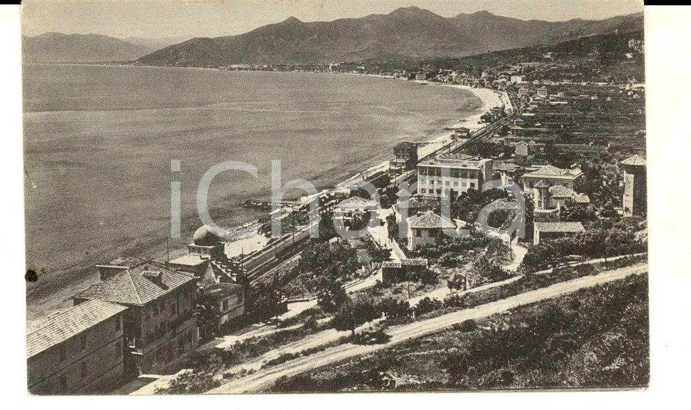 Cartolina originale da collezione 1930 ca BORGIO VEREZZI SV Veduta panoramica con il litorale Cartolina FP NV 1