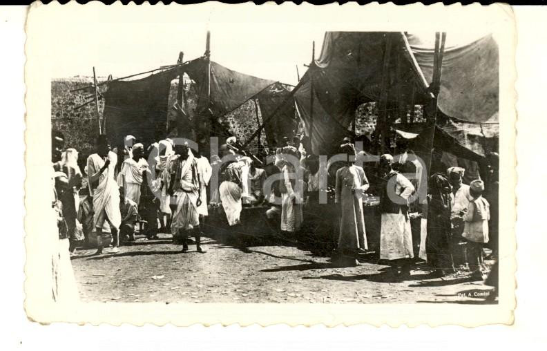 Fotografia d epoca originale 1940 ca AOI ERITREA Cerimonia tradizionale in un villaggio Fotografia 9x6 cm 1