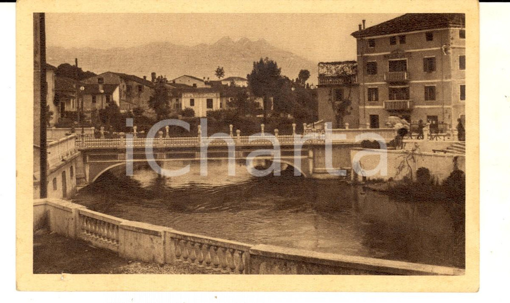 Cartolina originale da collezione 1930 ca SACILE PN Il Ponte della Vittoria e il Monte Cavallo Cartolina FP NV 1