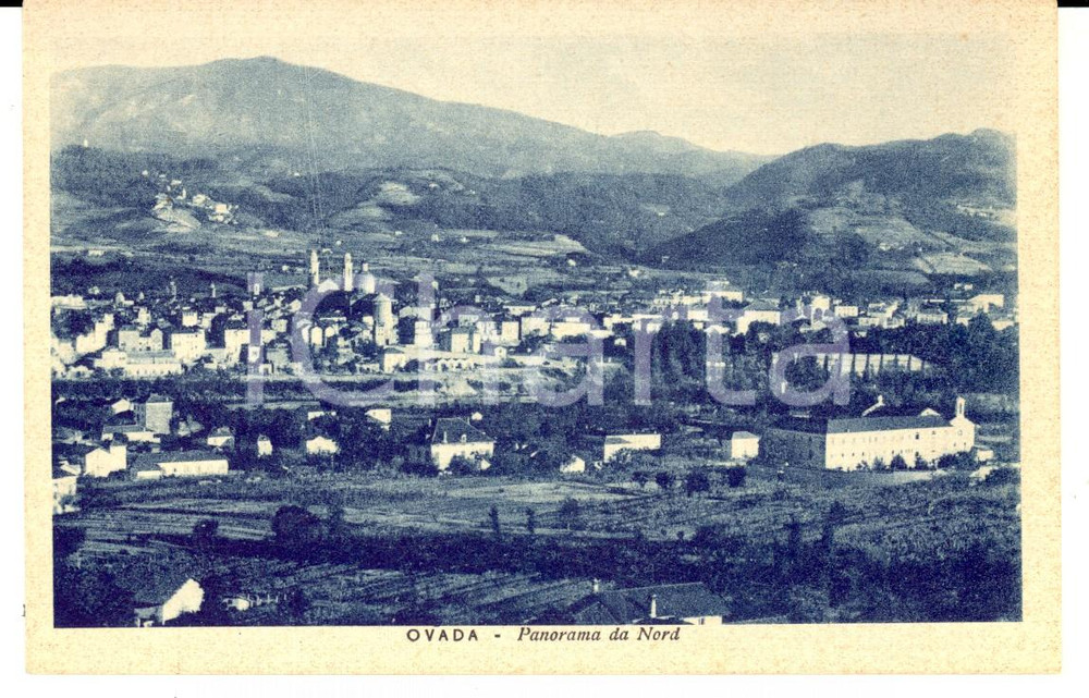 Cartolina originale da collezione 1942 OVADA AL Panorama visto da Nord Cartolina postale FP NV 1