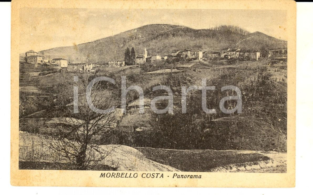 Cartolina originale da collezione 1950 ca MORBELLO AL Veduta della frazione COSTA Cartolina postale FP VG 1