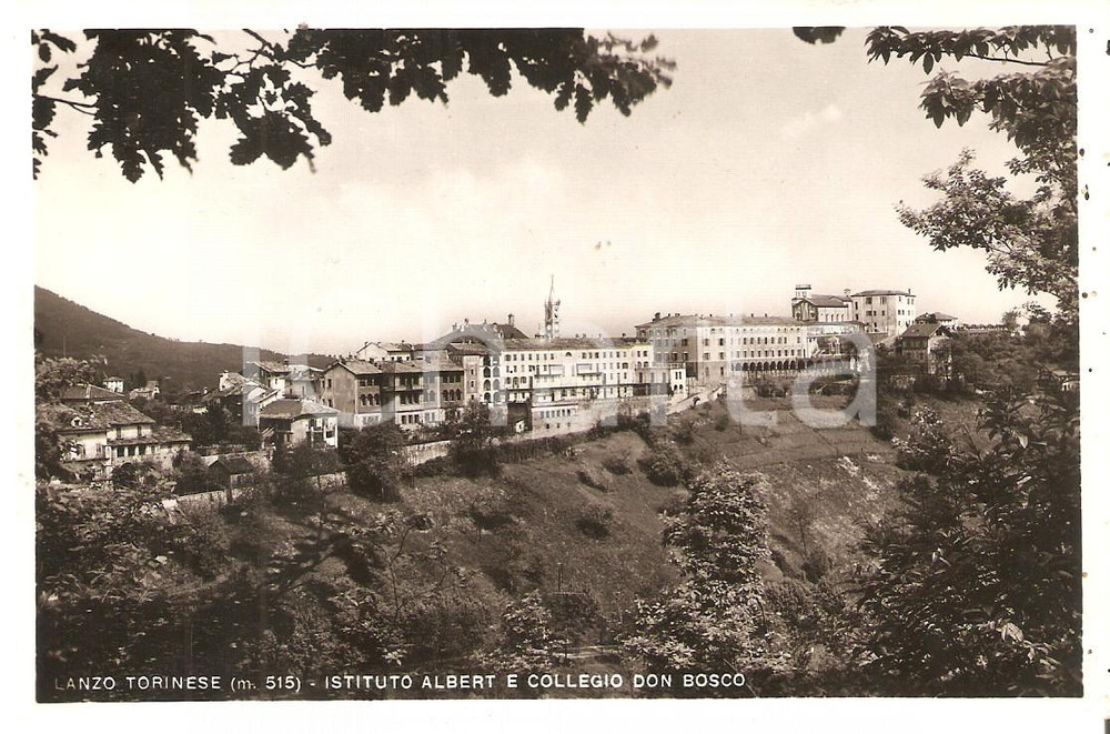 Cartolina originale da collezione 1945 LANZO TORINESE TO Istituto Albert e Collecio Don Bosco Cartolina FP VG 1