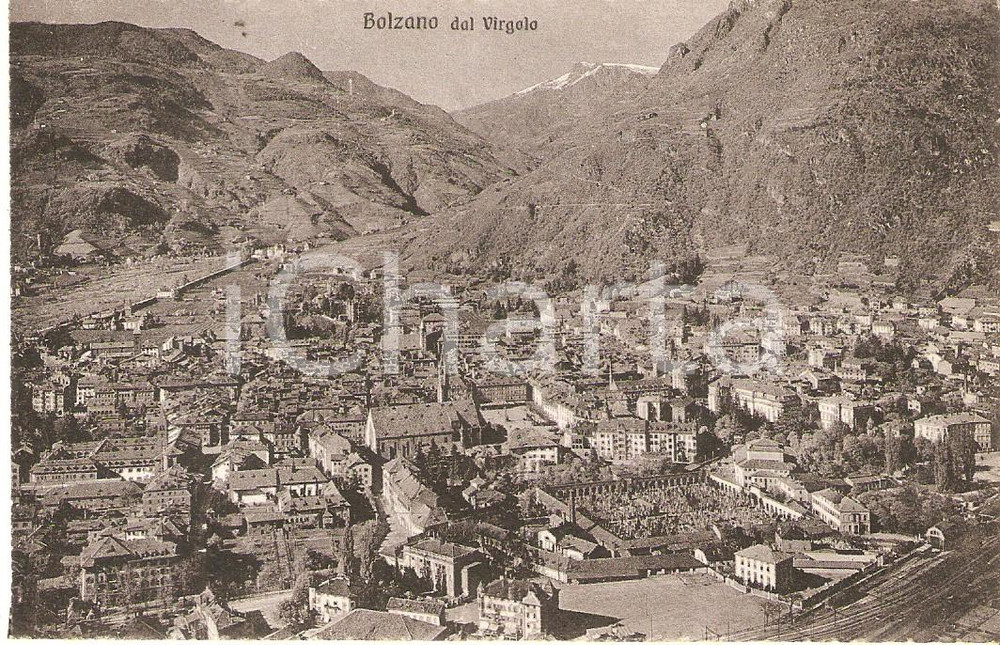 Cartolina originale da collezione 1950 ca BOLZANO La cittÃ  vista dal VIRGOLO Cartolina FP NV 1