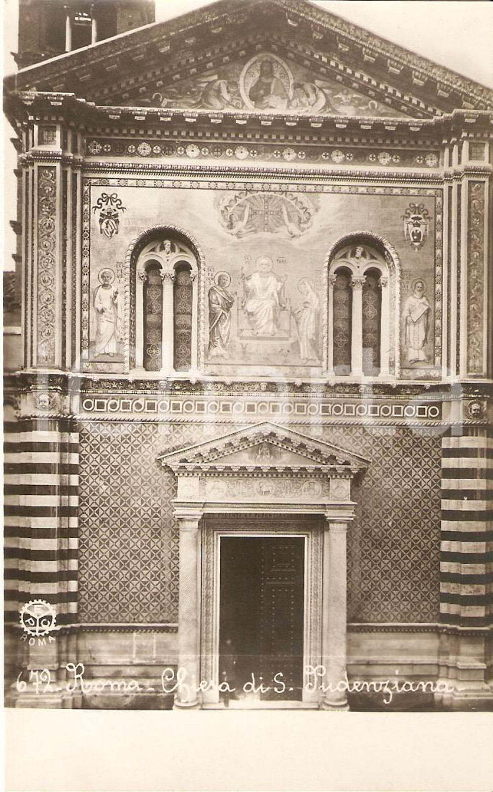 Cartolina originale da collezione 1940 ca ROMA Basilica di Santa Pudenziana Cartolina FP NV 1