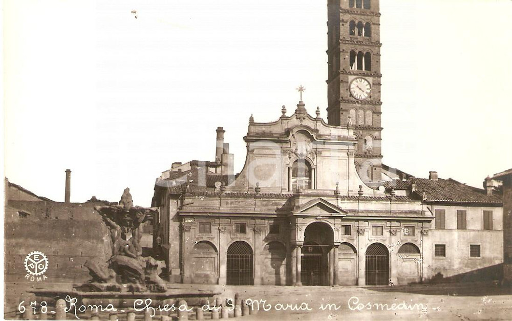 Cartolina originale da collezione 1940 ca ROMA Basilica di Santa Maria in Cosmedin Cartolina FP NV 1