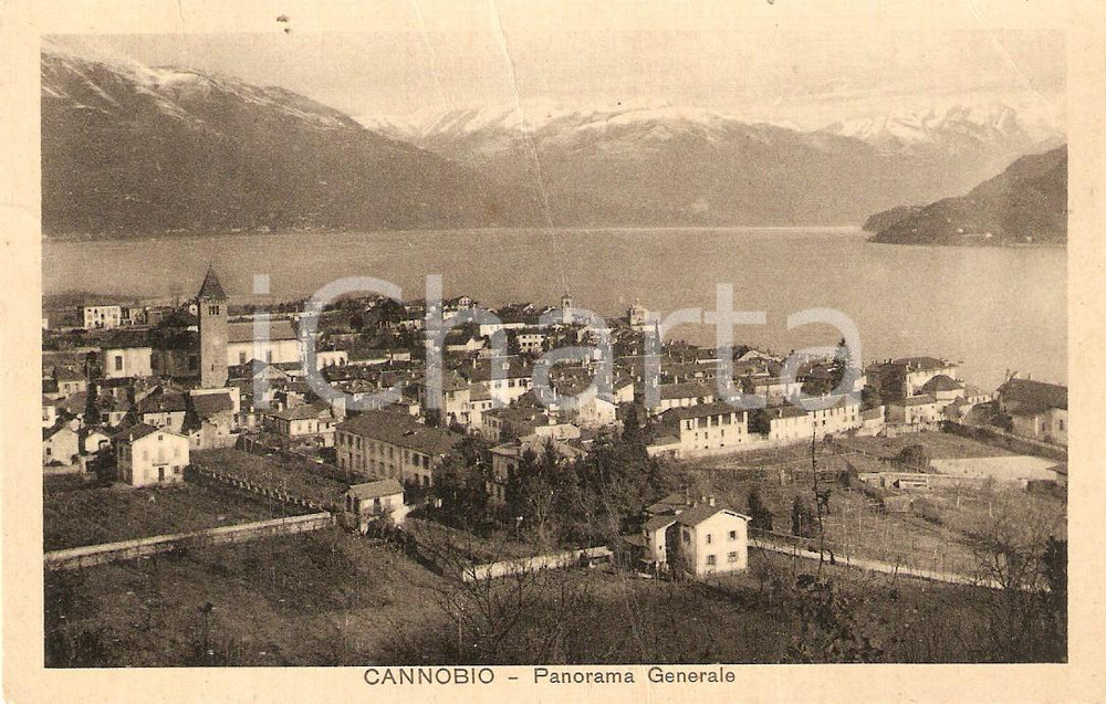 Cartolina originale da collezione 1930 ca CANNOBIO VB Panorama generale Cartolina FP VG 1